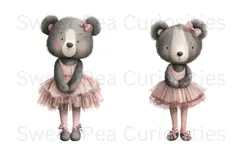 Bear, Teddy Bear, Shabby Chic, Ephemera, PNG, Clipart Product Image 3