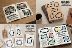 Splash &amp; Splatter Doodle Frames Bundle | Ink Blot Borders Product Image 3