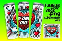 RICH 20oz Tumbler PNG Design , 3D Heart Product Image 1