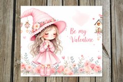 Be my Valentine | 4 girl Skinny Tumbler Sublimation Designs Product Image 3