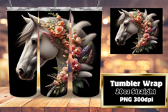 Unique 20oz Sublimation Design , Horse Product Image 1