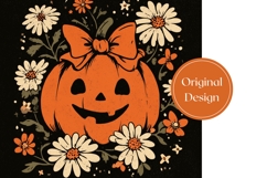 Retro Halloween Pumpkin Tumbler, Vintage Halloween Print Product Image 3