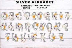 Silver Boho Floral Alphabet Product Image 3