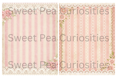 Shabby Chic, Pink, Paper, Floral, Papers, Junk Journal Product Image 3
