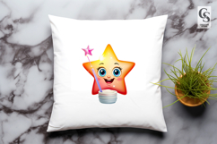 Cute Magic Star Face Clipart Sublimation PNG Product Image 3