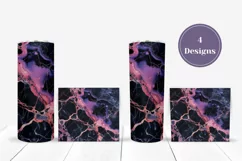 Purple Marble Tumbler Sublimation, Black Tumbler Designs Product Image 3