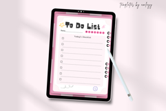 Cute Kawaii To-Do List Planner Editable Canva Template Product Image 3