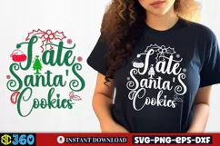 I ate santa's cookies SVG, Funny Christmas SVG Product Image 2