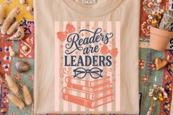 Readers Are Leaders Png, Book Lover Sublimation Png. Product Image 2