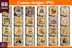 Postage Stamp Halloween coaster Cute Halloween magnets Product Image 3