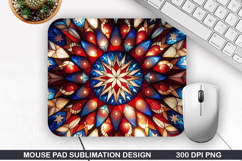 Fireworks Mouse Pad Sublimation, 4th Of July Mouse Pad PNG Product Image 1