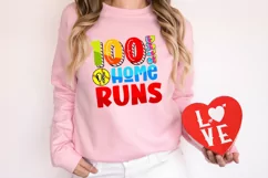 100 days of home runs SVG Design, 100 day of school SVG Desi Product Image 3