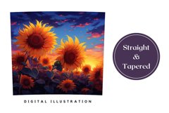 Sunflowers Sublimation Design, Fall Tumbler Wrap Sublimation Product Image 3