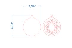 Christmas Ornament SVG laser cut file for Glowforge Product Image 4