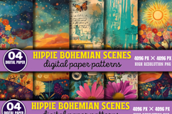 Hippie Bohemian Scenes Journal Paper PNG Product Image 1