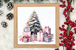 Pink Christmas Fairy Clipart Sublimation, Fairy Christmas Product Image 3