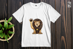 Cute Lion With Paw Watercolor Clipart Sublimation PNG Product Image 2