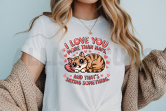 Cute Cat Lying Down With Love Quote Illustration Design Product Image 3