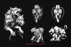 10 Bundle Dark Art Cerberus Fangs Wolf Animal Lion Creature Product Image 5