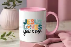 Jesus Loves You and Me Sublimation PNG Design Product Image 3