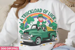 A Truckload Of Luck PNG, St Patricks Day Sublimation PNG Product Image 3