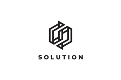 Solution Letter S Hexagon Logo Design Vector Product Image 3