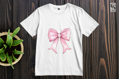 Pink Watercolor Bow Clipart Sublimation PNG Product Image 3