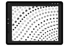 30 Procreate Vintage Buttons Stamp Brushes