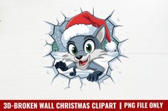 3D Broken Wal Christmas Clipart PNG Product Image 1