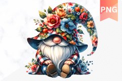 Floral Gnome Sublimation - Clipart PNG Bundle Product Image 4