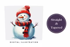 Christmas Tumbler Wrap, Snowman Tumbler Sublimation Design Product Image 3