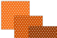 shades of Orange mini hearts digital papers Product Image 3