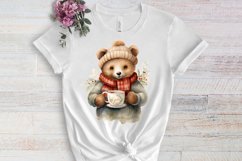 Christmas Animals Coffee Sublimation Clipart, Christmas PNG Product Image 1