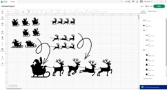 Christmas Silhouette Bundle, Reindeer and Santa Silhouette Product Image 3