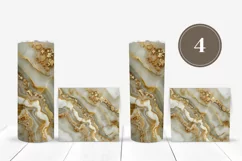 White Gold Marble Tumbler Sublimation, Gold Tumber Designs Product Image 3