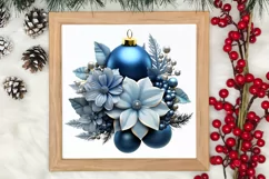 Blue Christmas Ornaments Clipart, Christmas PNG Product Image 3