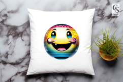 Colorful Smiley Face Ball Clipart Sublimation PNG Product Image 3
