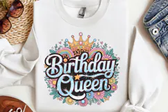 Birthday queen PNG, Birthday Sublimation PNG Product Image 3