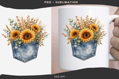 Autumn denim pocket png design for T-shirts Product Image 3