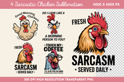 Sarcastic Chicken Sublimation PNG Product Image 1
