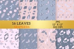 Boho Leaves Digital Paper Patterns, safari backgrounds Product Image 3