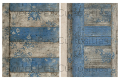 Blue, Flower, Mixed Media, Papers, Junk Journal Product Image 3