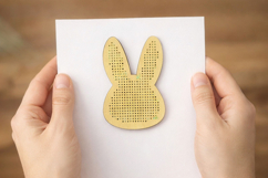 Easter bunny embroidery base digital file. Rabbit head ears Product Image 2