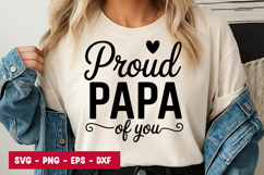 Proud Papa Of You Quote SVG PNG Product Image 1
