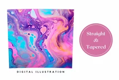 Liquid Paint Tumbler Wrap, Colorful Tumbler Sublimation PNG Product Image 3