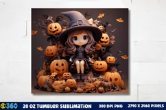 Halloween Tumbler Sublimation Wraps, Tumbler Halloween Product Image 3