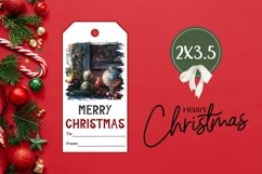 Vintage Christmas Gift Tags, Winter Gift Tag Printable Product Image 3