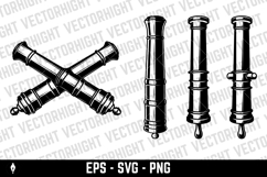 Illustration of ancient cannon. Design element for logo Product Image 3