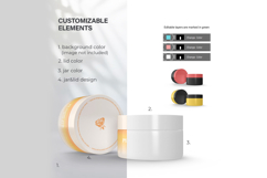 Plastic Cream Jars - PSD Mockup Product Image 3