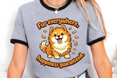 Fur Everywhere Happiness Guaranteed Cute Dog Lover Shirt Product Image 3